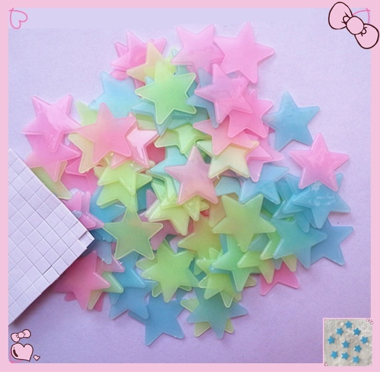 Glow star glow in the dark stickers photoluminescent stickers for Christmas,holiday decoration,gifts etc.