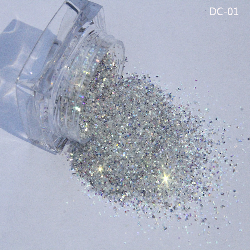 Silver Sparkles Texture with Shine Diamond Glitter For Nail Polish Art Eye Shadow Makeup DIY Craft Decoration