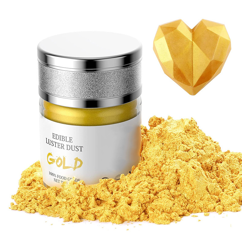 Edible baking pearl golden food powder glitter for chocolate cake candy