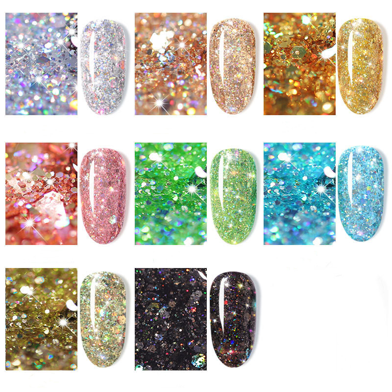 Hotsell Shiny Diamond Gel Colorful Glitters Nail Polish Gel New Diamond Nail Art Gel