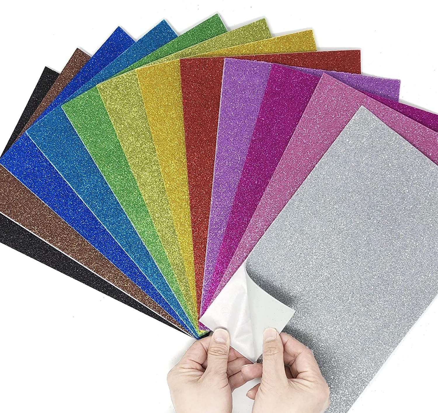 Self adhesive glitter color eva sheets glitter eva foam paper