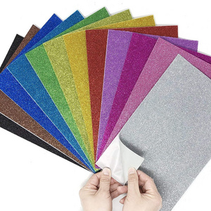 Self adhesive glitter color eva sheets glitter eva foam paper