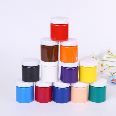 12 colors 100ml acrylic paint hand-painted wall painting DIY textile creative pigment color painting acrylic paint