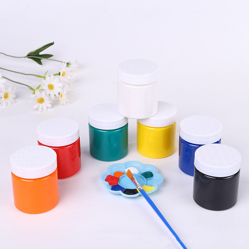 12 colors 100ml acrylic paint hand-painted wall painting DIY textile creative pigment color painting acrylic paint