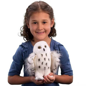 High Quality Custom Douglas Wizard Snowy Owl Plush Stuffed Animal White Owl Toy