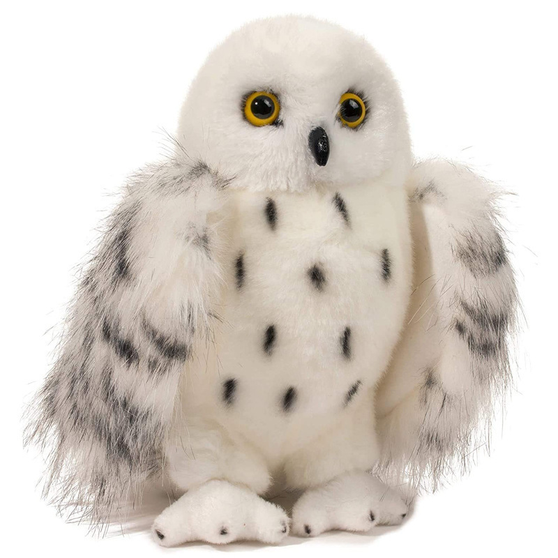 High Quality Custom Douglas Wizard Snowy Owl Plush Stuffed Animal White Owl Toy