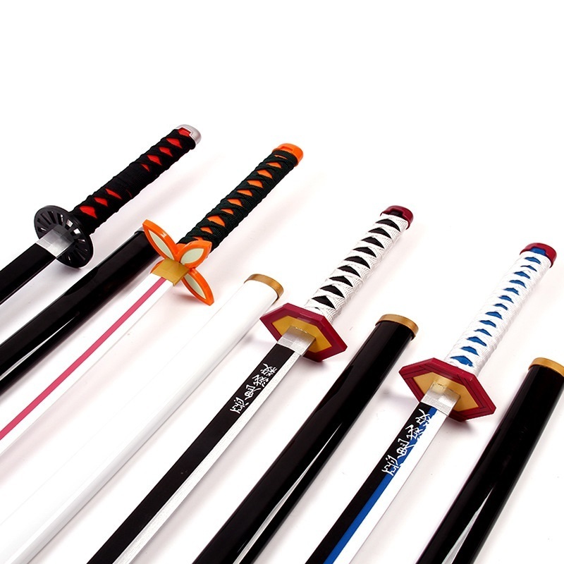 Customizable 104cm Demon Slayer Anime Cyberpunk Cosplay Unopened Bamboo ABS Japanese Kanata Wakizashi Toy Sword Dragon Sword