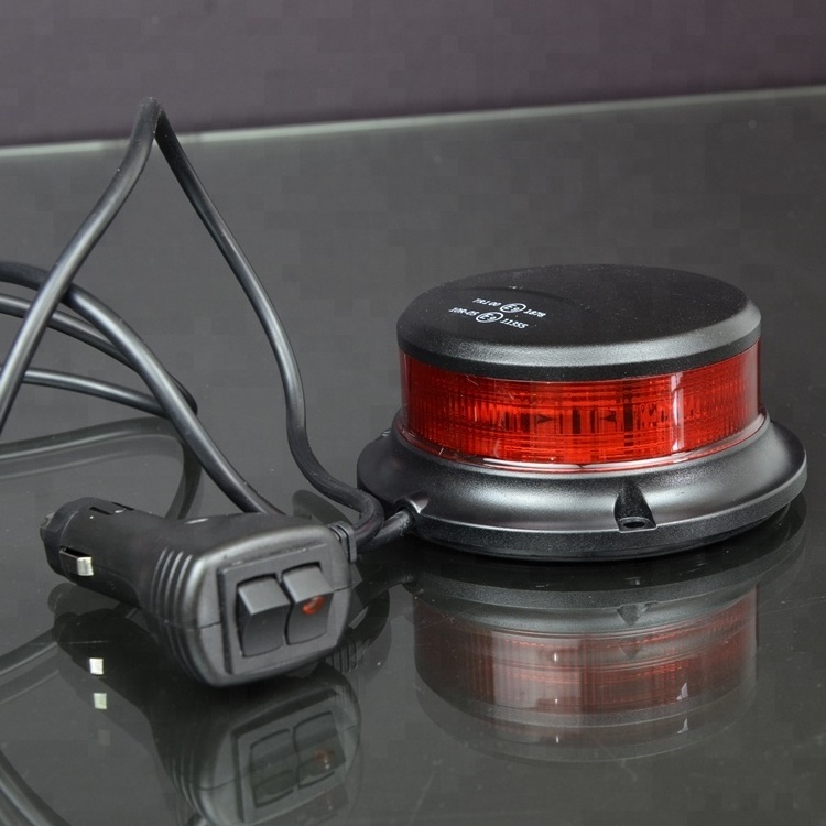 12v RED mini led flashing warning strobe beacon light for trucks vehicles