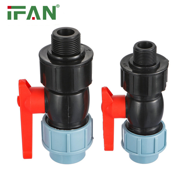 IFAN Irrigation PP Ball Valve Male Thread Drain Cold Water HDPE Ball Valve