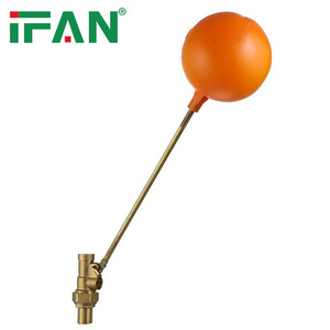 IFAN Factory Direct Sell Ball Float Valve Orange Color Water Tank Float Valve 1/2-1" Brass Valve