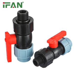 IFAN Irrigation PP Ball Valve Male Thread Drain Cold Water HDPE Ball Valve