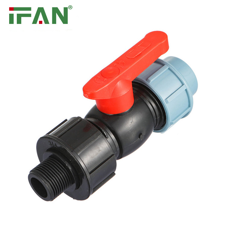 IFAN Irrigation PP Ball Valve Male Thread Drain Cold Water HDPE Ball Valve