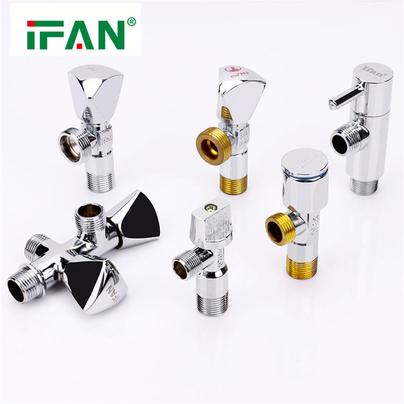 IFAN Factory OEM 1/2 Inch Water Stop Angle Valve Bathroom Toilet Plumbing Materials Sanitary Forged Brass Angle Valve