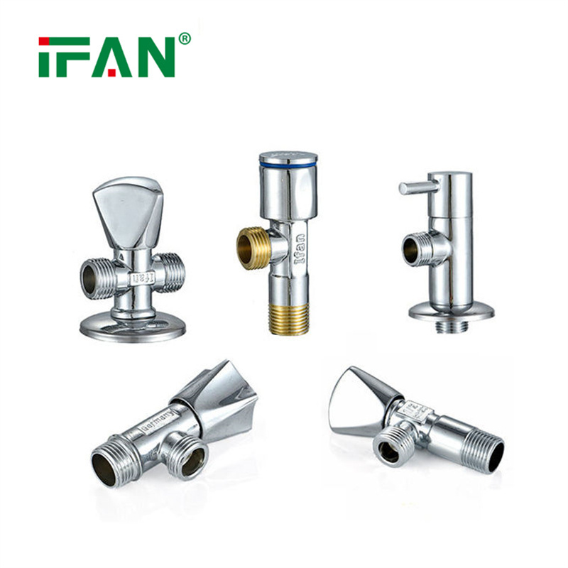 IFAN Factory OEM 1/2 Inch Water Stop Angle Valve Bathroom Toilet Plumbing Materials Sanitary Forged Brass Angle Valve