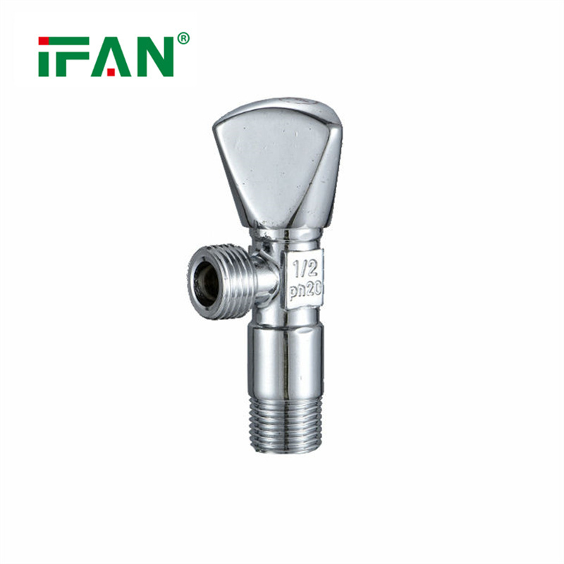 IFAN Factory OEM 1/2 Inch Water Stop Angle Valve Bathroom Toilet Plumbing Materials Sanitary Forged Brass Angle Valve