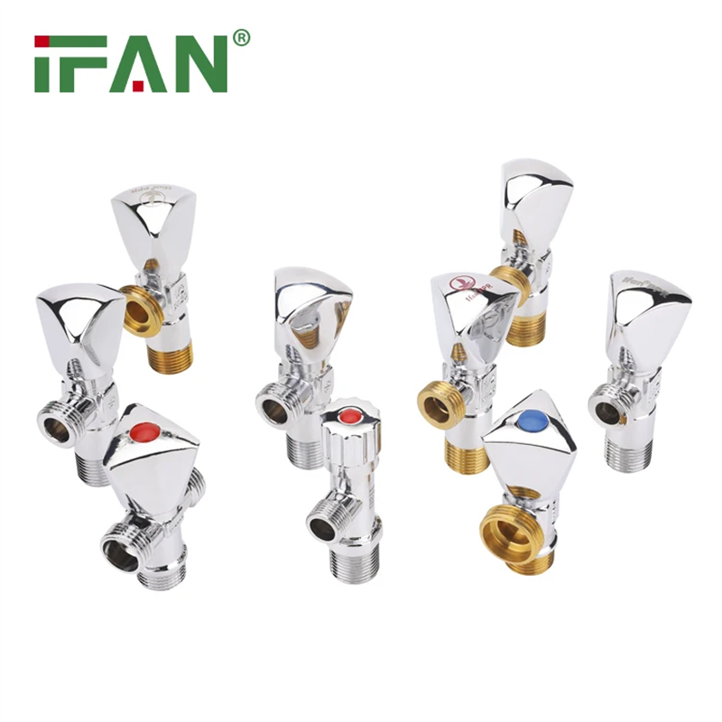 IFAN Factory OEM 1/2 Inch Water Stop Angle Valve Bathroom Toilet Plumbing Materials Sanitary Forged Brass Angle Valve