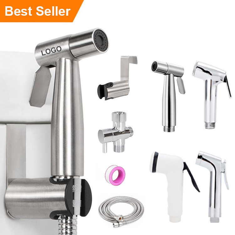 IFAN Bathroom Health Lead Free Stainless Steel Portable Bidet Shattaf Set Handheld Toilet Bidet Sprayer for Toilet