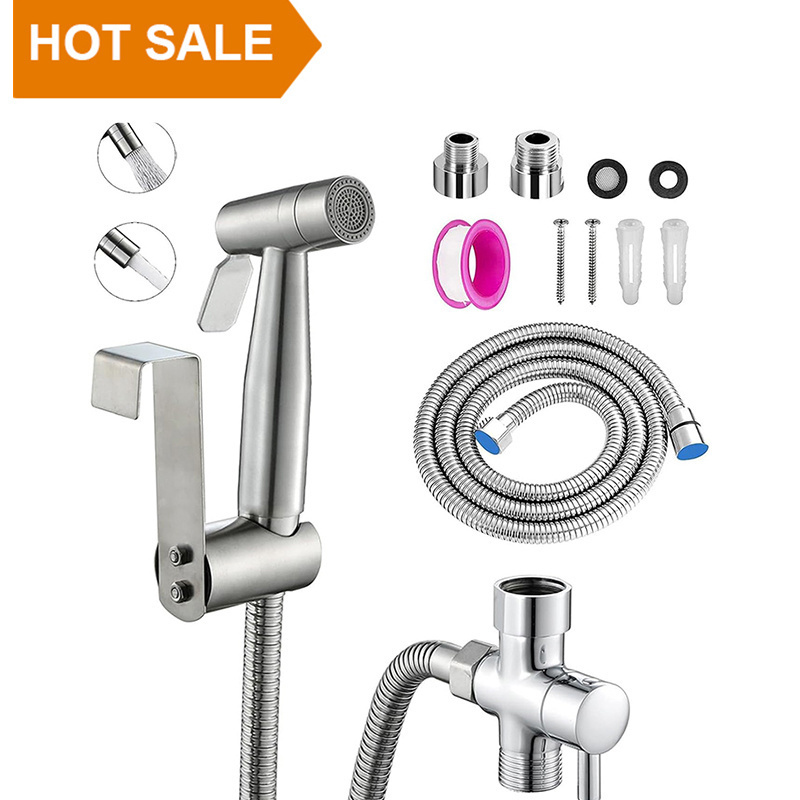 IFAN Bathroom Health Lead Free Stainless Steel Portable Bidet Shattaf Set Handheld Toilet Bidet Sprayer for Toilet