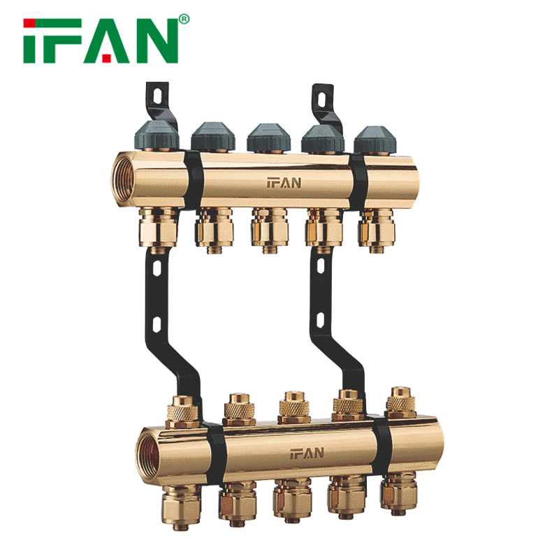 IFAN Plastic Pex Pipe 4 Ways Floor Heating Systems Manifold Pex Brass Water Manifold