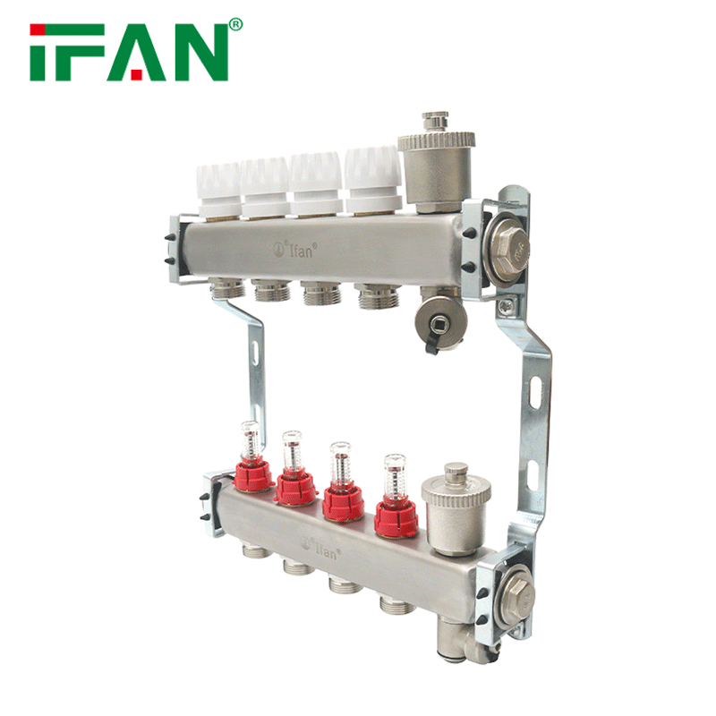 IFAN Plastic Pex Pipe 4 Ways Floor Heating Systems Manifold Pex Brass Water Manifold