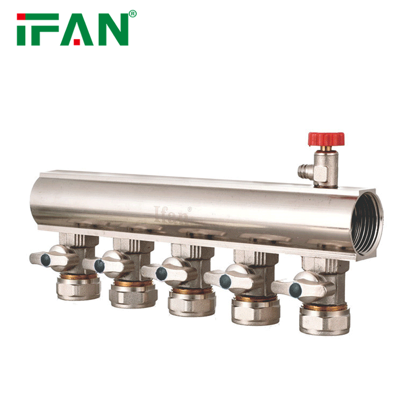 IFAN Plastic Pex Pipe 4 Ways Floor Heating Systems Manifold Pex Brass Water Manifold