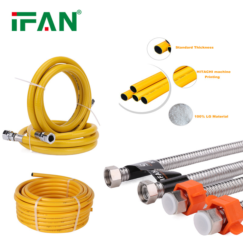 IFAN High Quality Plastic PE Yellow Pex Gas Line Hose Floor Heating Pipe Multilayer Composite Tube PEX Al PEX Pipe Gas Pipe