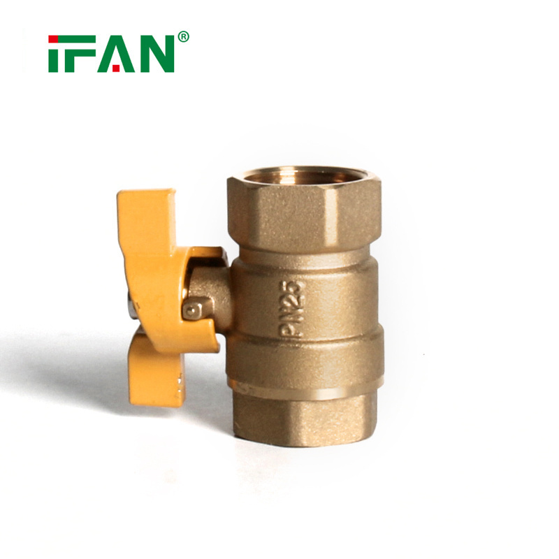 IFAN Hot Sale 1/2''-1'' Natural Gas Valve Forged Brass Gas Ball Valve