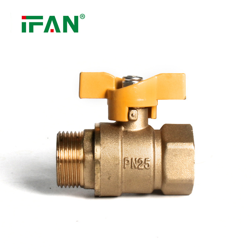 IFAN Hot Sale 1/2''-1'' Natural Gas Valve Forged Brass Gas Ball Valve