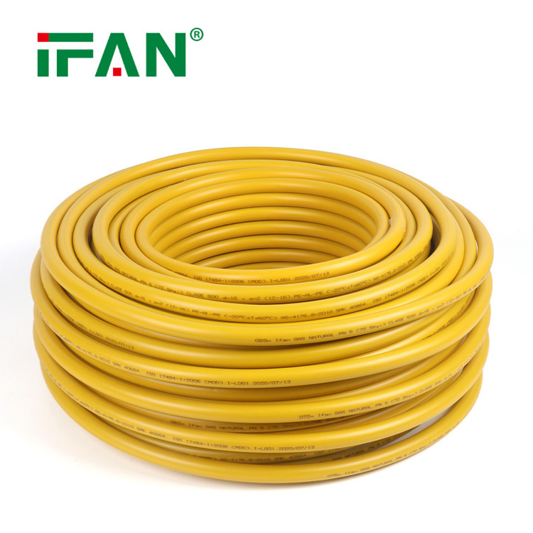 IFAN Support OEM Aluminium Plastic Composite PEX Pipe Yellow 16-32mm Gas Pipe Plastic Pex Gas Pipe