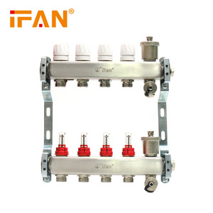 IFAN PEX Stainless Steel Radiant 1/2"  Brass  Water Distribution Parts Floor Heating Systems Underfloor Pex Heating Manifolds