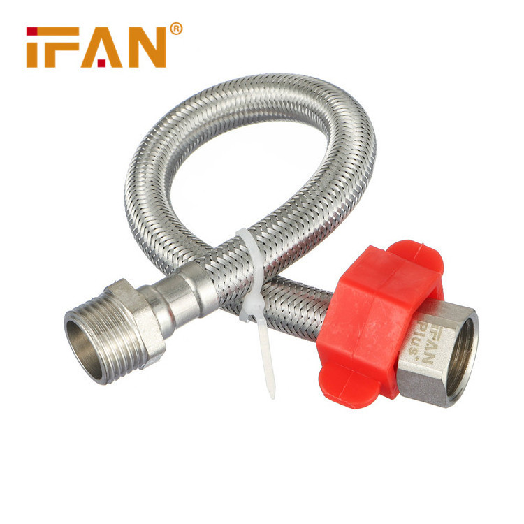 IFAN 1/2 Inch Flexible Braided Hand Held Shower Head Hose Stainless Steel Shower Hose with Brass Insert and Nut