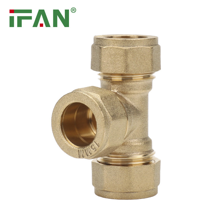 IFAN threaded brass ferrule compression fittings for copper pipe water connection