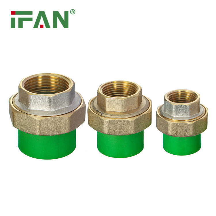 IFAN Quick Connect Water Plastic Plumbing PPR Pipes And Fittings Cold Hot Water PPR Brass Union