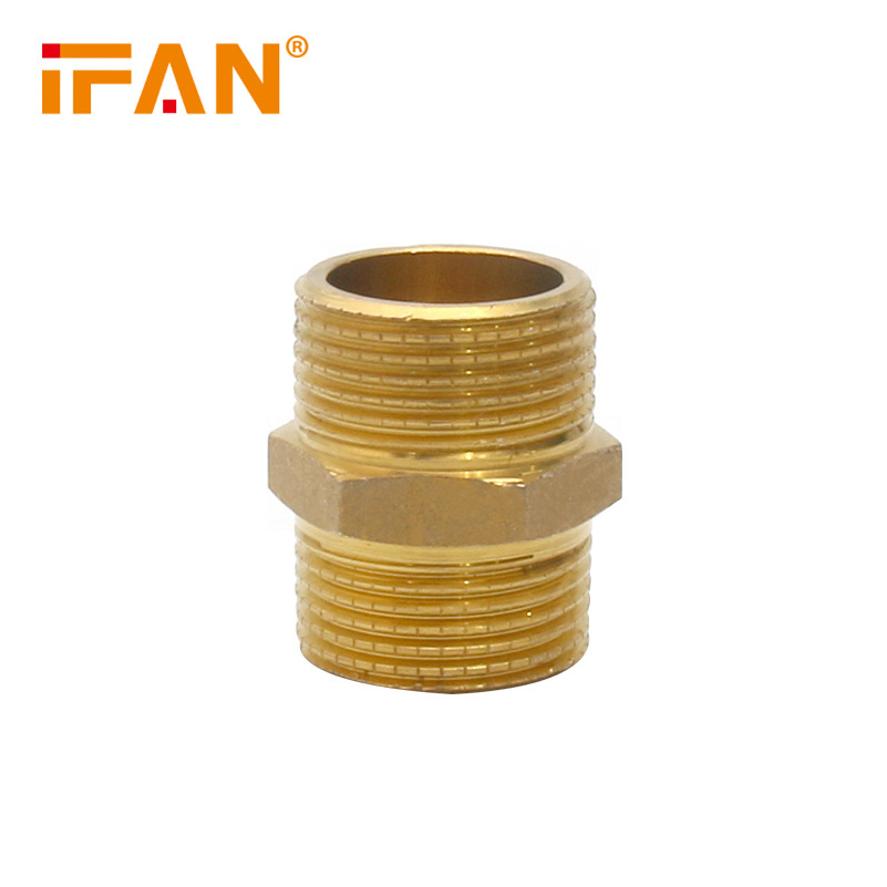 Ifan Household Brass Gas Pipe Compression Union Fitting Natural Gas Pipe Fittings Elbow