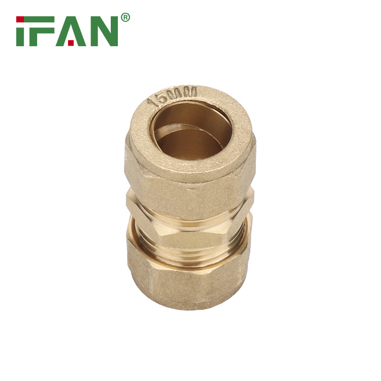 IFAN threaded brass ferrule compression fittings for copper pipe water connection