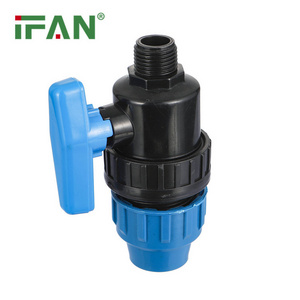 IFAN OEM available 1/2-4 inch Spanish model new design  male PP ball valve HDPE pipe fitting  plastic valve for irrigation