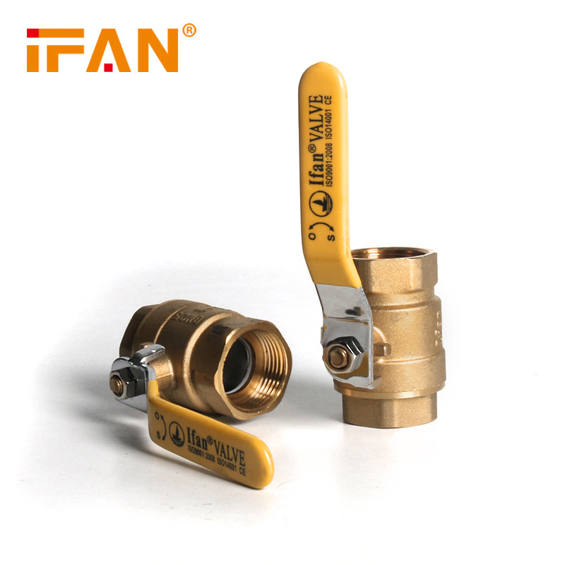 IFAN High Quality Male Female Long Handle Butterfly Handle Gas Shut Off Valves Forged Brass Ball Valve Gas Ball Valve