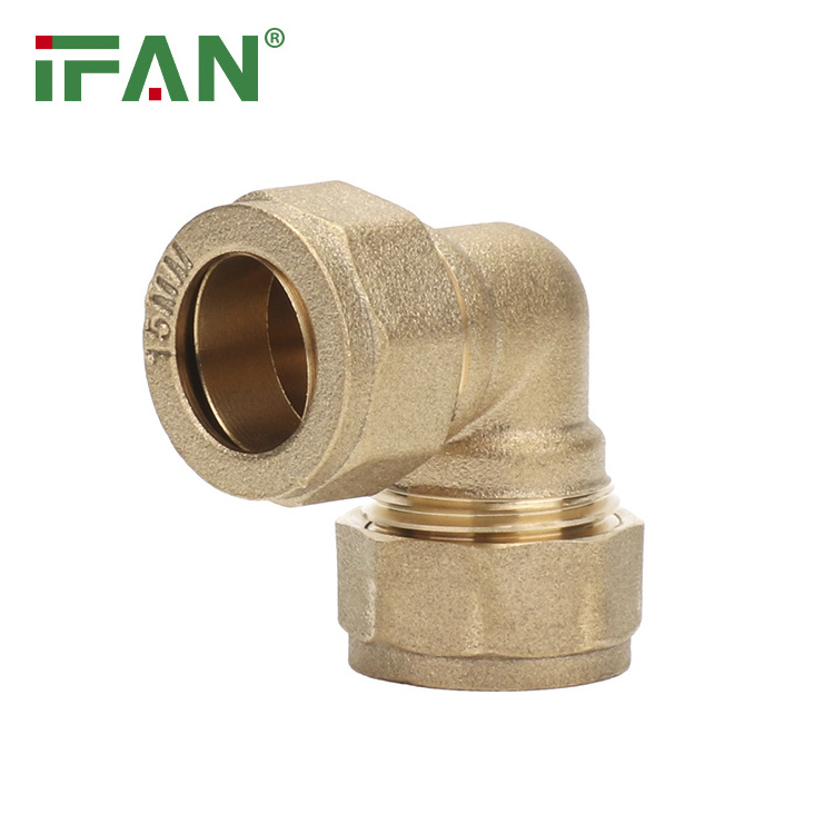 IFAN threaded brass ferrule compression fittings for copper pipe water connection