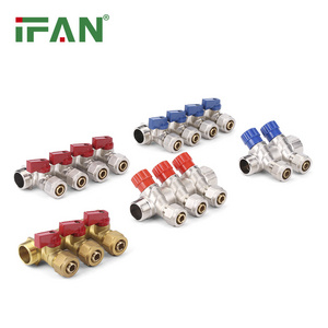 IFAN Manufacturer OEM ODM Forged Floor Heating Plumbing Brass Water Manifold