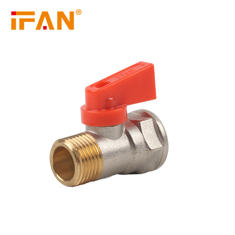 IFAN High Quality 1/2 Inch Thread Mini Valve Brass Ball Valve Brass Water Valve