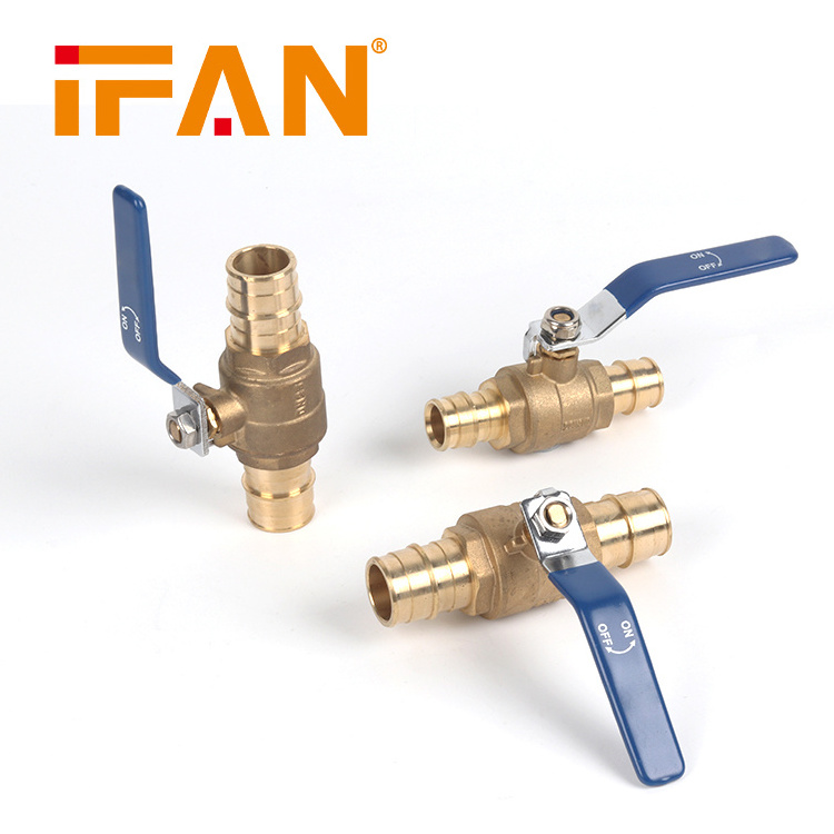 IFAN China factory NSF certificate lead free brass pex ball valve pex valve  brass F1960 handle valve for gas water