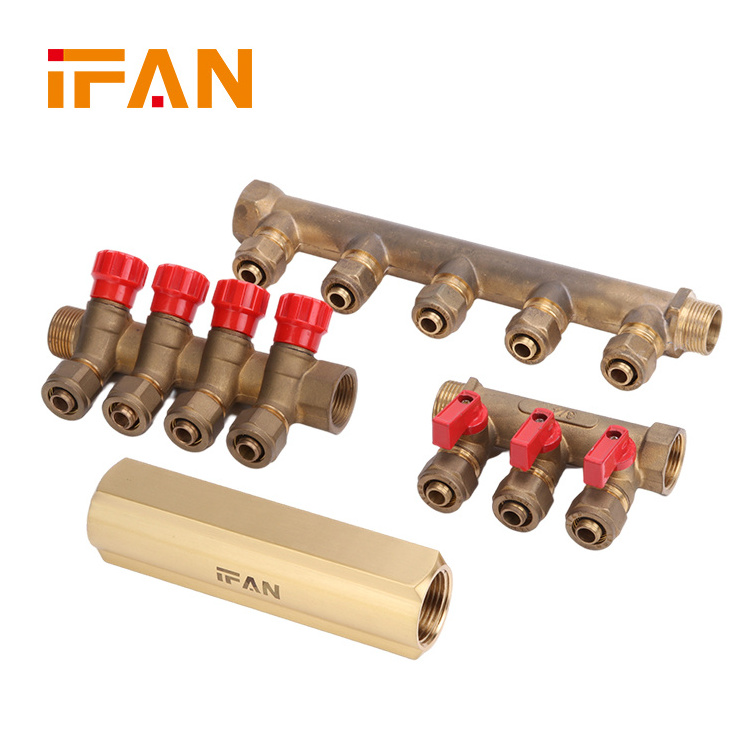 IFAN Manufacturer OEM ODM Forged Floor Heating Plumbing Brass Water Manifold