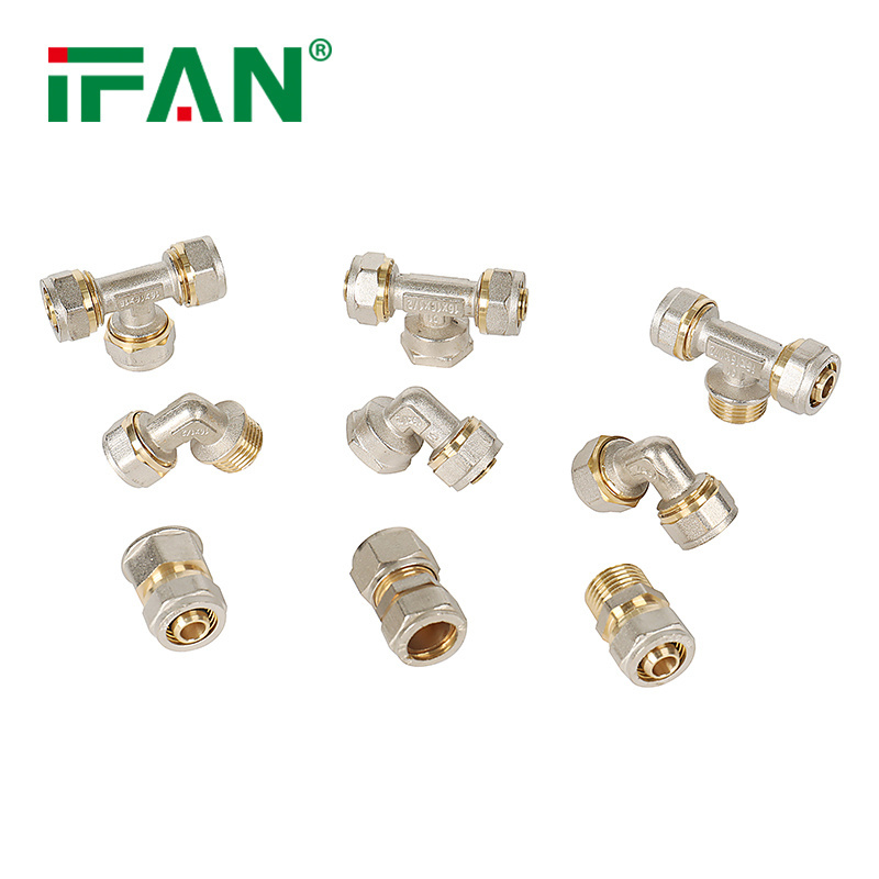 IFAN OEM ODM Forged PEX Water Pipe PEX Fittings Brass Coupling Adapter Socket Elbow Tee Compression Fittings