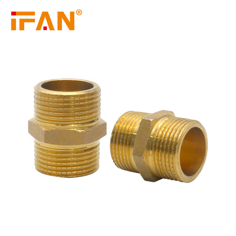 Ifan Household Brass Gas Pipe Compression Union Fitting Natural Gas Pipe Fittings Elbow