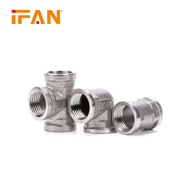 IFAN Factory Stainless Steel Pipe Fitting SS304 Plumbing Water Fitting Forged Thread Nipple Pipe Fitting