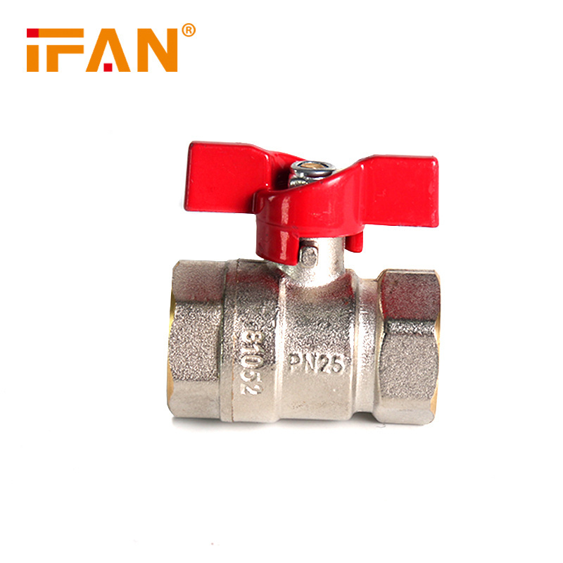 zhuji fengfan pipe PEX Pipe and Fittings 81052 brass material Ball Valve 1/2F-1F with butterfly handle