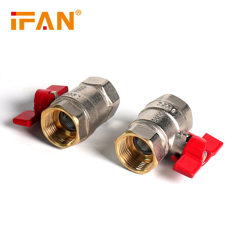 zhuji fengfan pipe PEX Pipe and Fittings 81052 brass material Ball Valve 1/2F-1F with butterfly handle