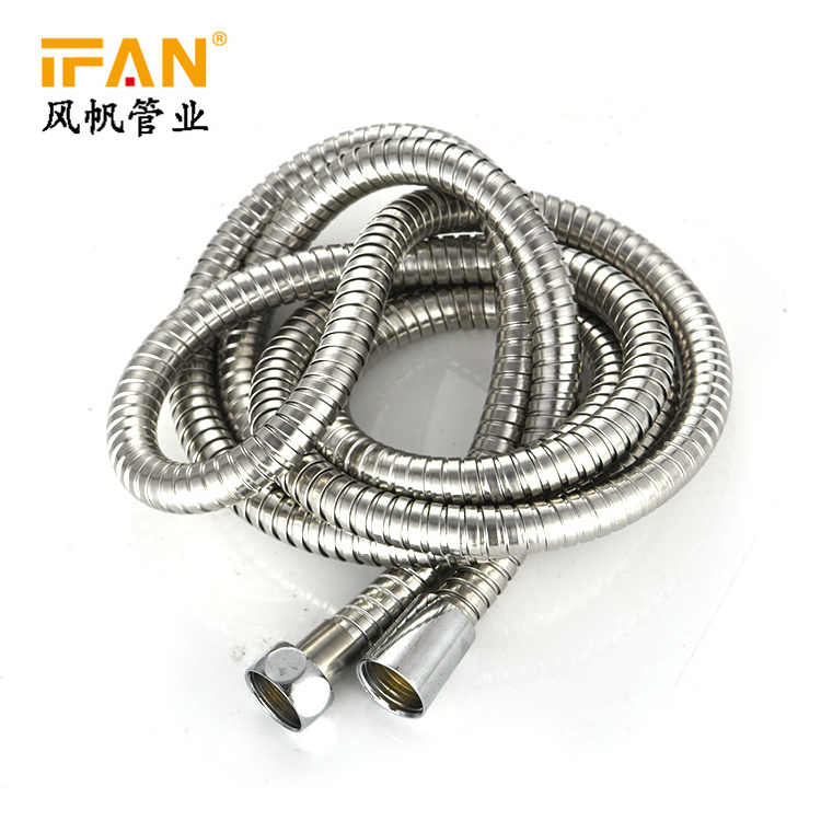 IFAN Bathroom Basin Water Inlet Hose Manufacturer Corrugated Inner Tube Stainless Steel Braided Hose Flexible Plumbing Hose