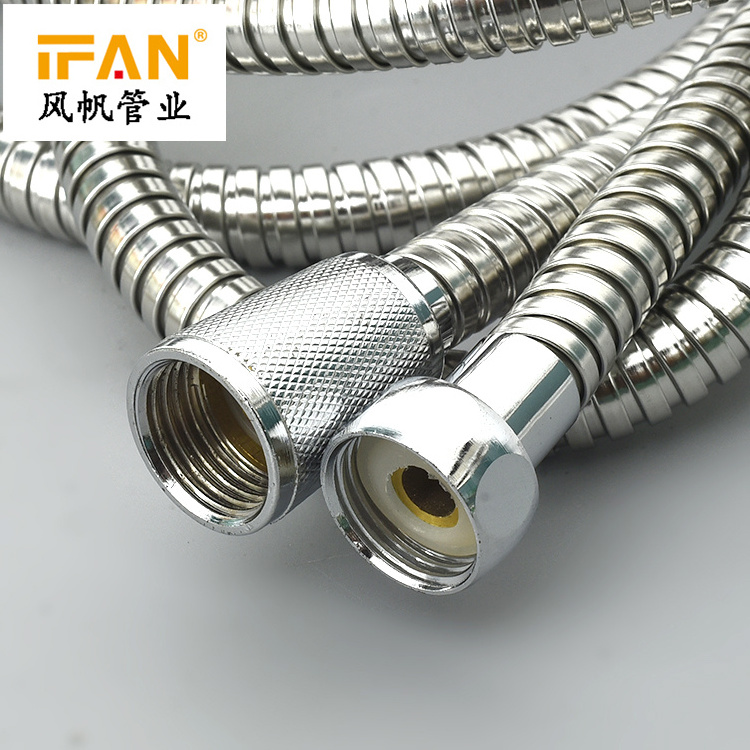 IFAN Bathroom Basin Water Inlet Hose Manufacturer Corrugated Inner Tube Stainless Steel Braided Hose Flexible Plumbing Hose