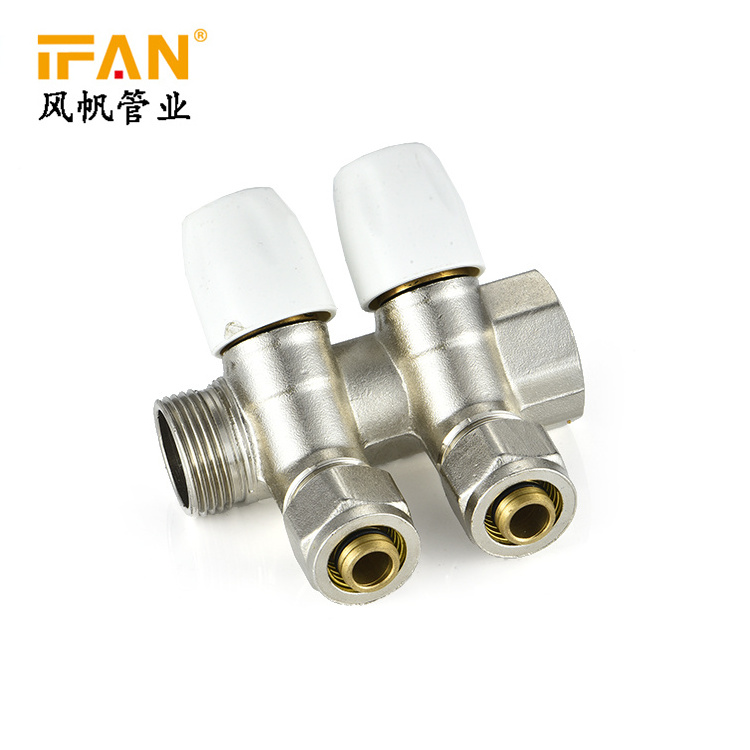 High Quality 58-3 Brass material 2-6ways floor heating manifold water manifold valve pex manifold